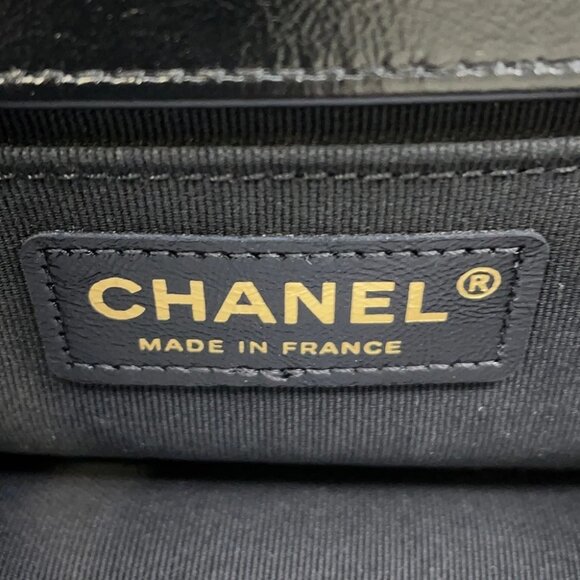 CHANEL Boy Chanel ChainShoulder Size Small Leather Black/Gold A67085 - Picture 14 of 14